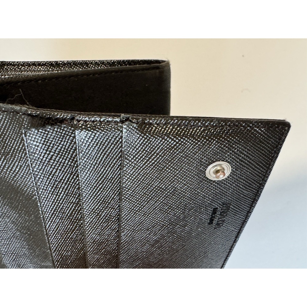 Prada Nylon Black Wallet Made In Italy Authentic 7.25"x 4.5" - Picture 12 of 16